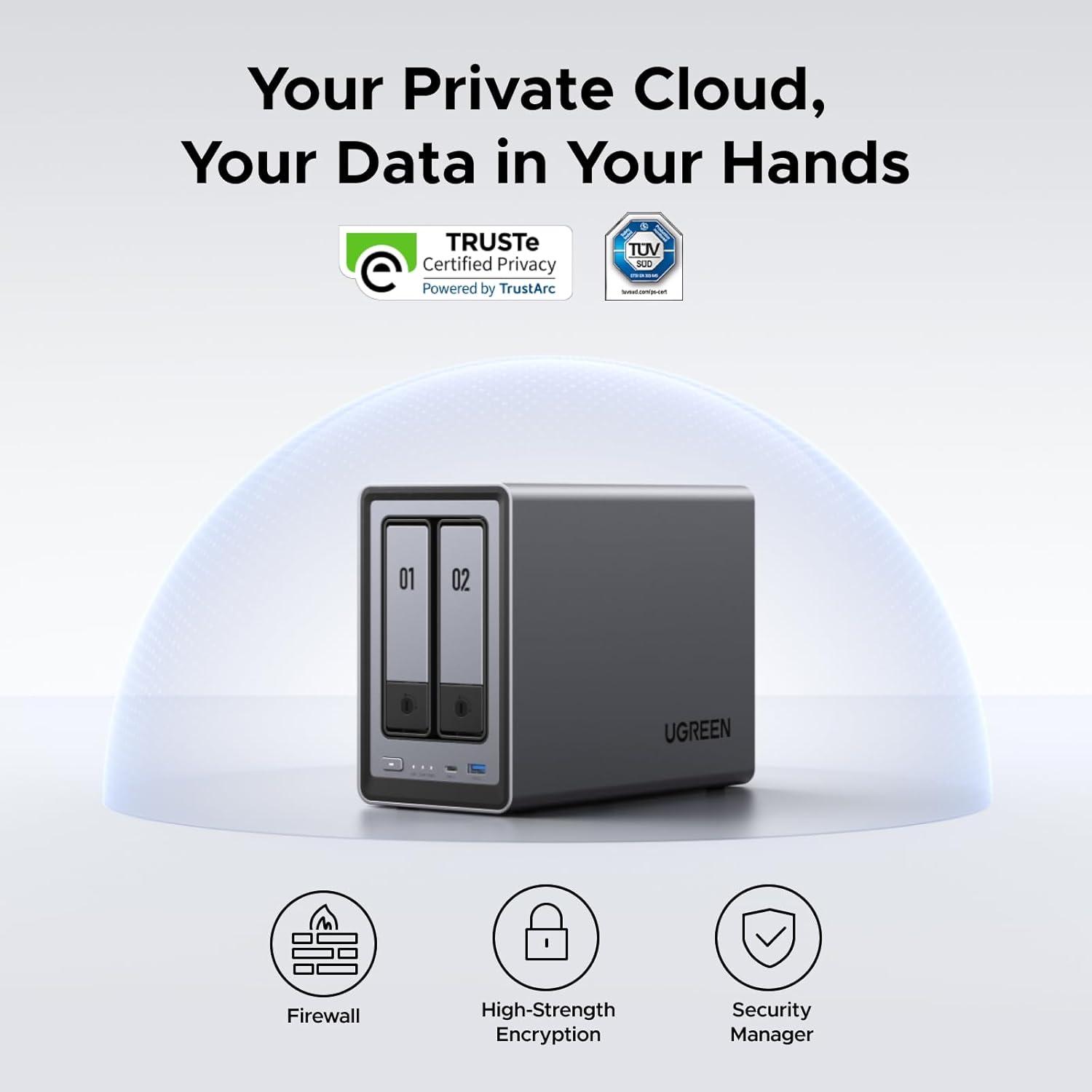 UGREEN NAS DXP2800 2 Bay Deskt - огляд і ціна Ddr5 8Gb